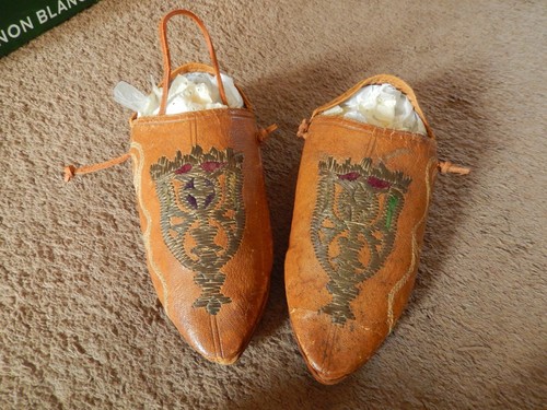 Middle Eastern Morrocan Antique Vintage Moccasins Finely Crafted Unique