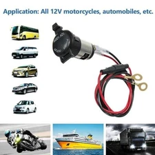12V Car Cigarette Socket Lighter Power Plug Outlet Cable for Motorcycle Car Auto