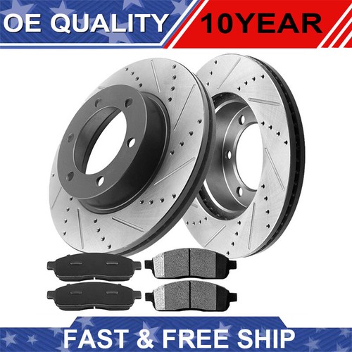 Front Brake Rotors and Pads For 2004-2008 Ford F150 2006-08 Lincoln Mark LT 6lug - Picture 1 of 9