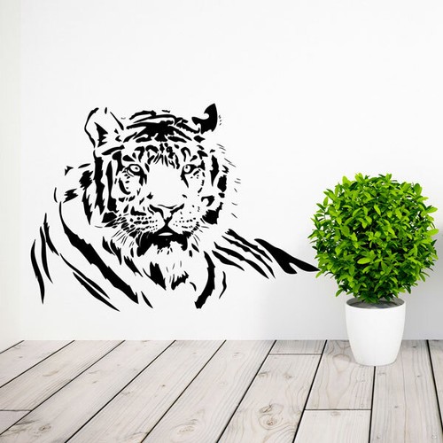 Grande Tigre Gatto Animale Selvatico Vinile Adesivo Murale Camera Salotto Casa - Bild 4 von 5