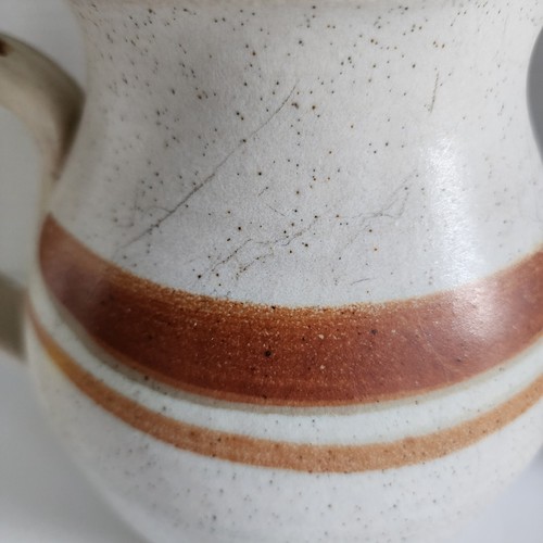 Bennett Welsh Studio Pottery Stoneware Pitcher Vase Burnt Orange Retro - Picture 3 of 12