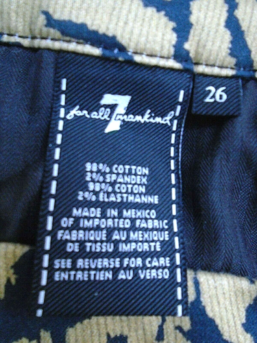 7 for All Mankind Damen Jeans Hose Animalr Prints Größe 26 Mehrfarbig - Bild 2 von 4