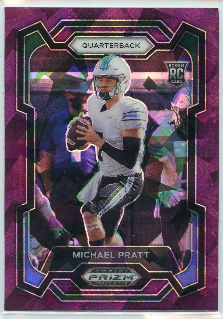 2024 Panini Prizm Draft Picks - Purple Ice Prizm #144 Michael Pratt /149 (RC)