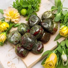 3PCS Tumbled Dragon Bloodstone Healing Palmstone Mineral Specimen Spiritual Gift