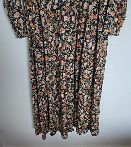 Vestido floral con cuello abotonado Laura Ashley manga larga para mujer talla 8 - Imagen 8 de 19