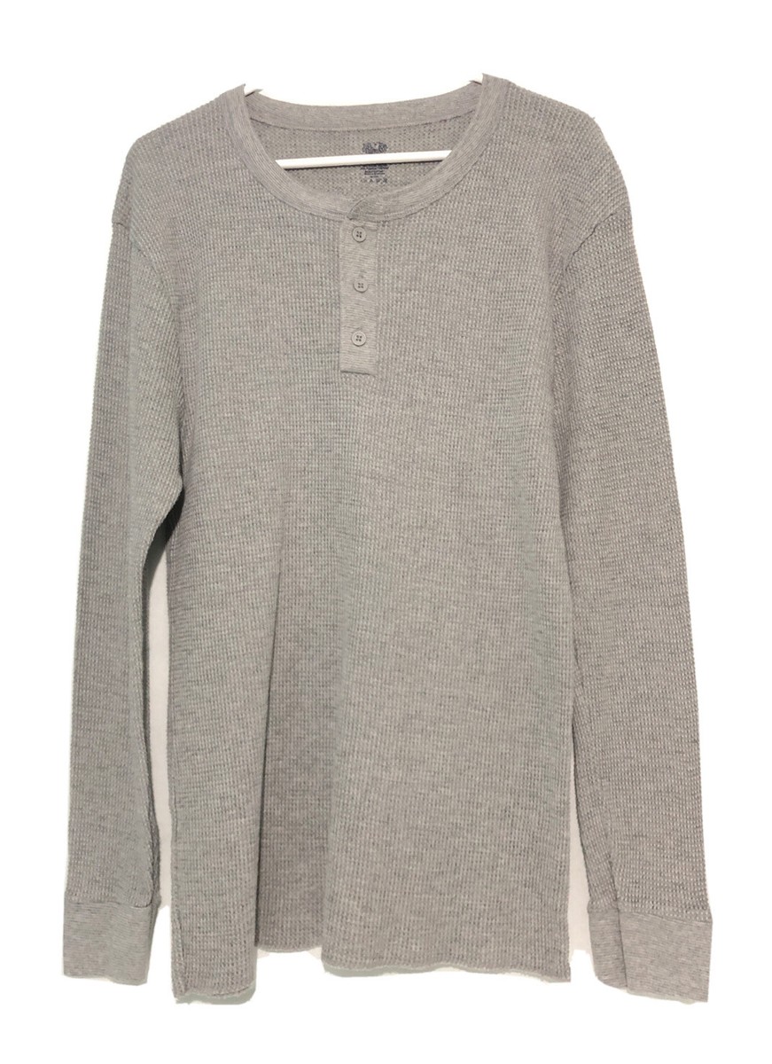 Fruit of the loom men's best sale thermal henley