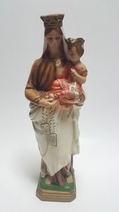Vintage-Chalware-Virgin-Mary-and-Jesus-Statue-Columbia-Statuary-Made-in-Italy