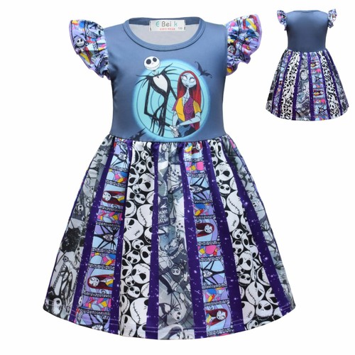 The Nightmare Before Christmas Kids Baby Girls Halloween Cosplay Costume Dress - Picture 1 of 15