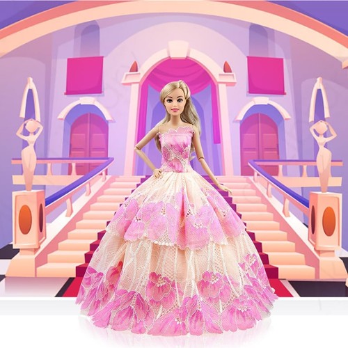 71 PCS Barbie Clothes Doll Fashion Wear Clothing Outfits Dress up Gown Shoes Lot - Picture 4 of 12