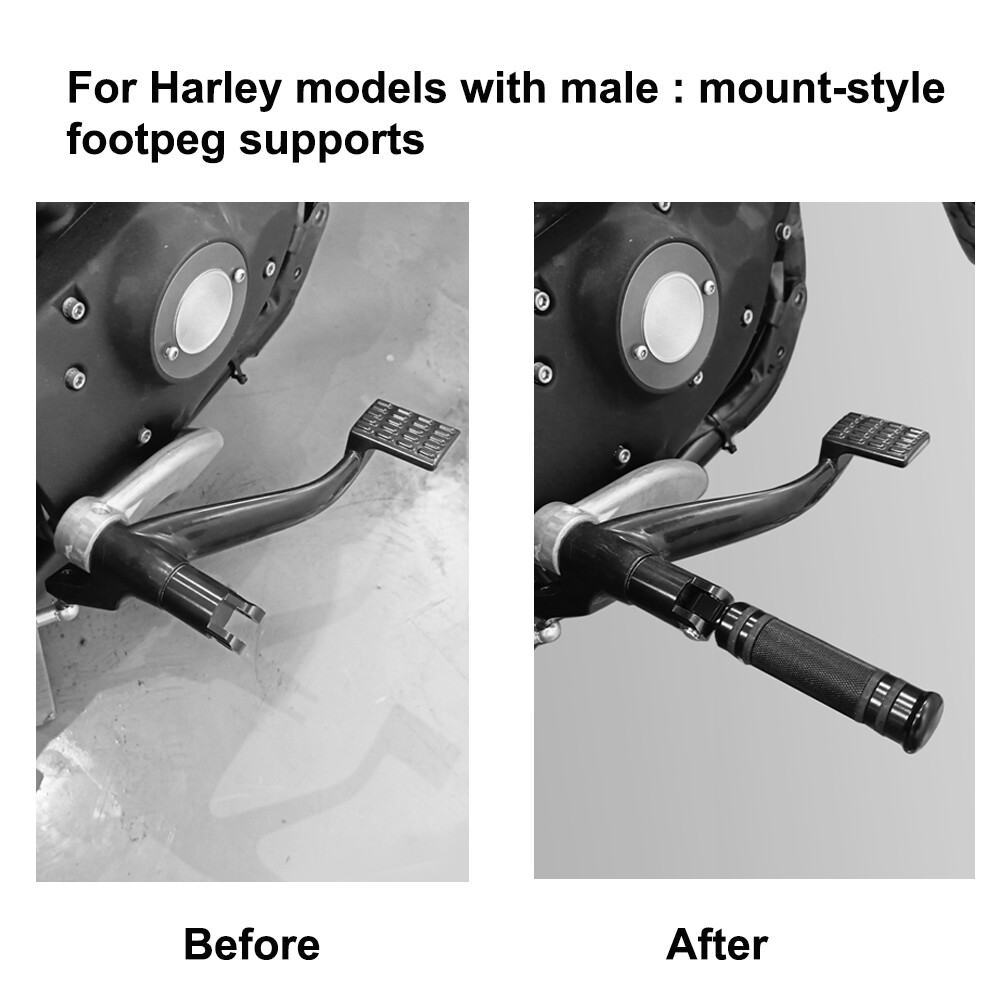 Silver Motorcycle Foot Pegs Rest for HarleyDavidson Sportster Dyna