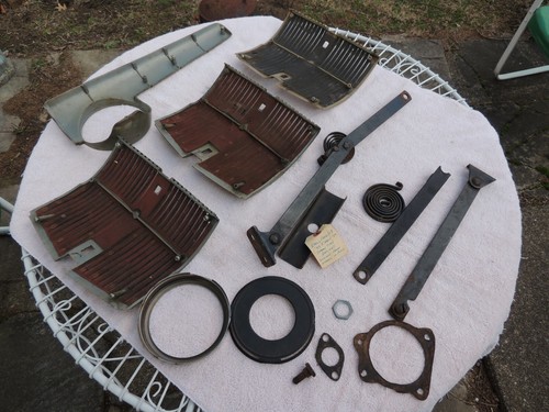 Lot of Vtg FORD Auto Parts, hood brackets springs Dash Mounting Parts some 1946 - Picture 3 of 12