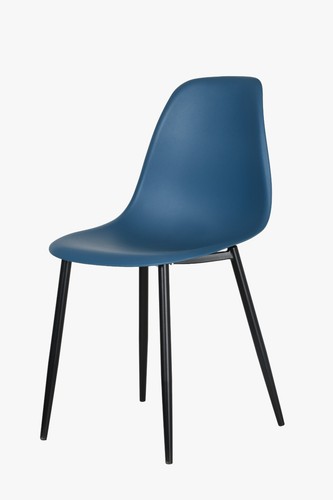 Aspen Pair of Curve Chairs, Plastic Chair With Black Metal Legs - Picture 11 of 21