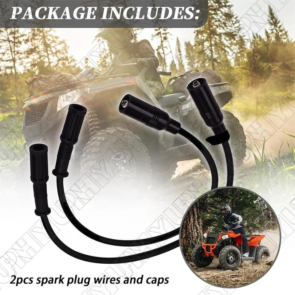 2x Car Spark Plug Cap & Wire 4013328 4013327 Fit for Polaris Sportsman 850 1000 - Image 4 of 4