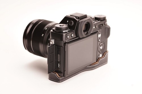 Hecho a mano Cuero Genuino Real Estuche completo con Cámara para FUJIFILM X-T1 XT1 Negro - Imagen 6 de 8