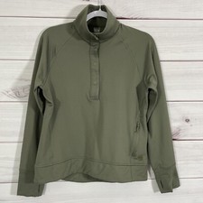 Mountain HardWear Quarter Snap Pullover Fleece Womens Size M Green Outdoors.