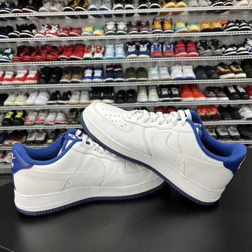 Nike Air Force 1 Low White Deep Royal Blue CD0884-102 Mens Size 11 - Picture 4 of 5