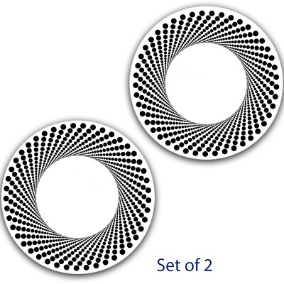 Set of 2 Vortex #2 Illusions DJ 7'' inch Slipmat Portablism Slip Mat x2