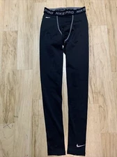 Nike Pro Compression Pants Men's S Black Stretch Long EUC 259864-010