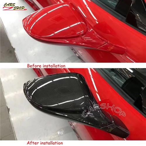 For Ferrari 488 GTB Spider Real Carbon Fiber Side View Mirror Cover Replace - Bild 4 von 9