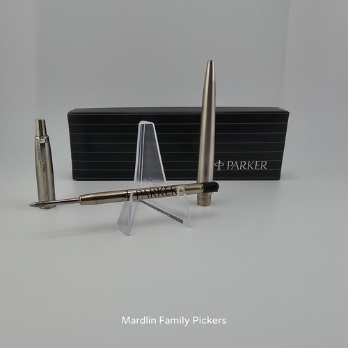 Vintage Parker Jotter Ballpoint Pen Stainless Steel USA 1984 TE Code NOS Boxed - Afbeelding 5 van 11