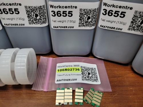(130g x 5) Recarga de tóner para Xerox WorkCentre 3655, 3655XM + 5 chips (106R02736) - Imagen 2 de 2