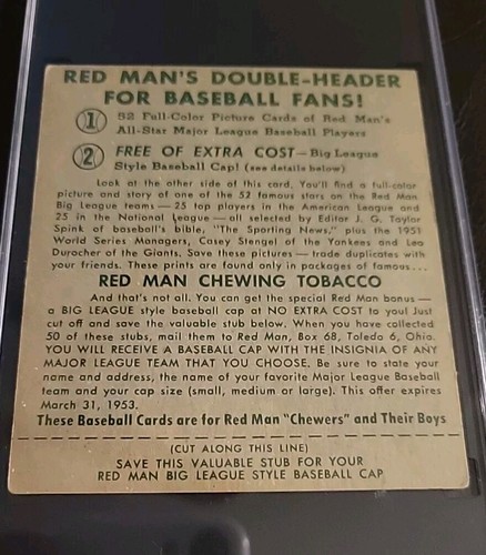 1952 RED MAN WITH TAB Minnie Minoso Chicago White Sox AL-#15 Rookie Card SGC 3 - Picture 2 of 2