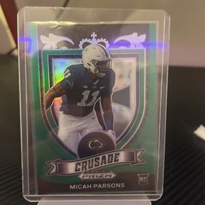 2021 Prizm Draft Picks Micah Parsons Crusade Green Prizm Rookie RC #175