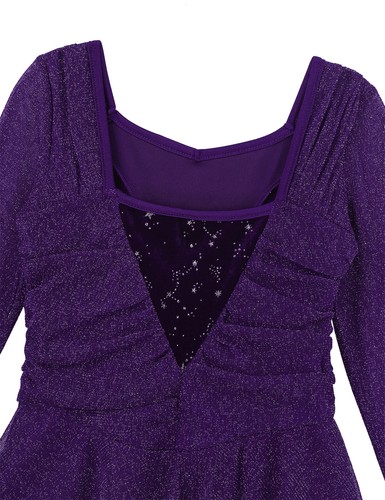 Mädchen Ausschnitt Rücken Eisfigur Schlittschuhkleid Langarm Rollschuhkleider - Bild 228 von 269