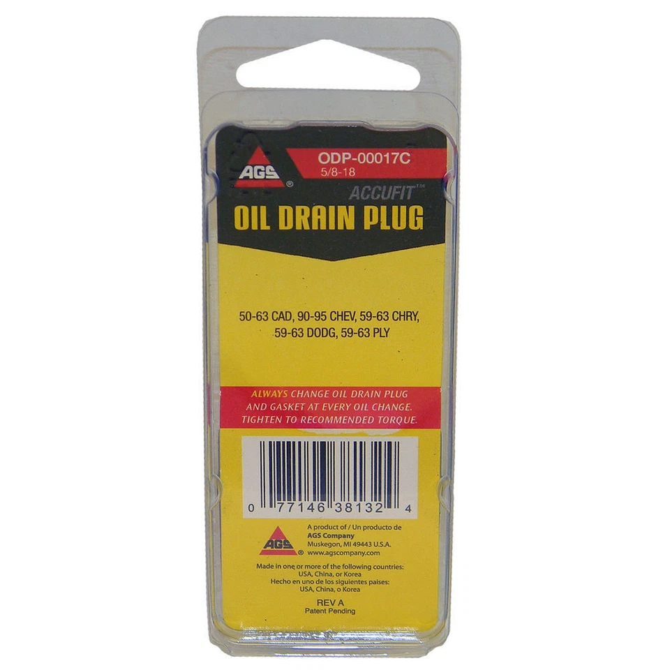 Пробка сливного масла двигателя подходит для 1959-1963 Plymouth Belvedere, Savoy Belvedere, Fury, Sav - Изображение 2 из 3