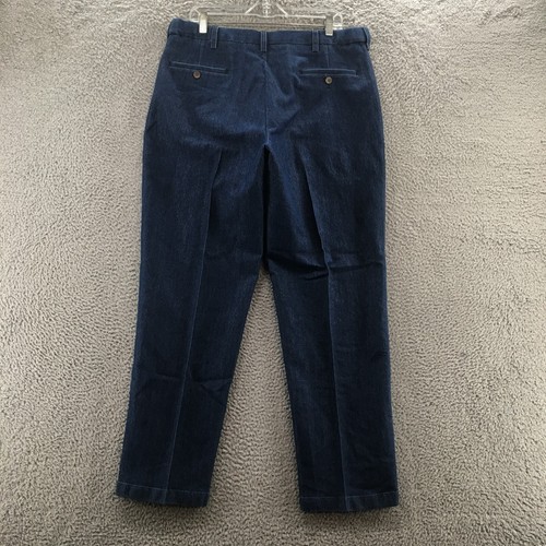 Haggar Classic Fit Dress Pants Men 36x32 (actual 36x32.5) Blue Denim Hi-Rise NEW - Picture 11 of 19