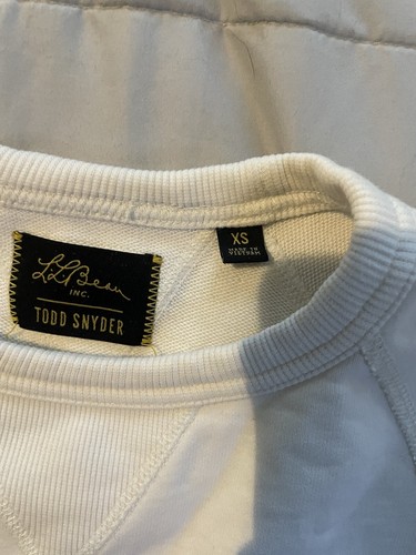 LL Bean Todd Snyder Organic Cotton Sweatshirt Mt Katahdin Graphic Ivory XS - Picture 5 of 9
