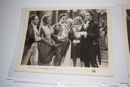 THE YOUNG MR PITT HOLLYWOOD MOVIE PROMO PHOTOS LOT OF 3- ROBERT DONAT  (HFC56) - Picture 2 of 7