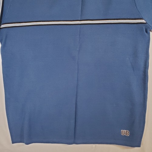 Union Bay Blue Stripe Australia Made VTG 90s Y2K L Skater Sweater Pullover Shirt - Picture 3 of 15