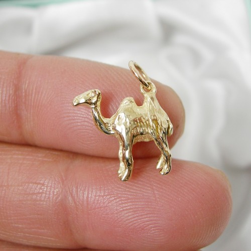 Desert Camel Animal Solid 3D Charm Pendant Genuine 375 9k 9ct Yellow Gold, C2814 - Picture 3 of 7