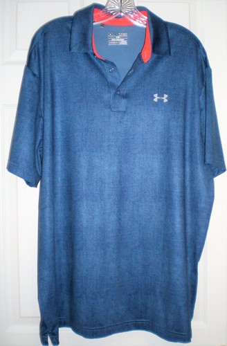 UNDER ARMOUR HERREN HEAT GEAR KURZARM HEMD BLAU GR XL LOOSE FIT, NEU OHNE ETIKETT - Bild 2 von 4