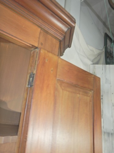 Antique Primitive Corner Cupboard Cabinet Panel 4 Door Pine Rustic - Picture 14 of 22