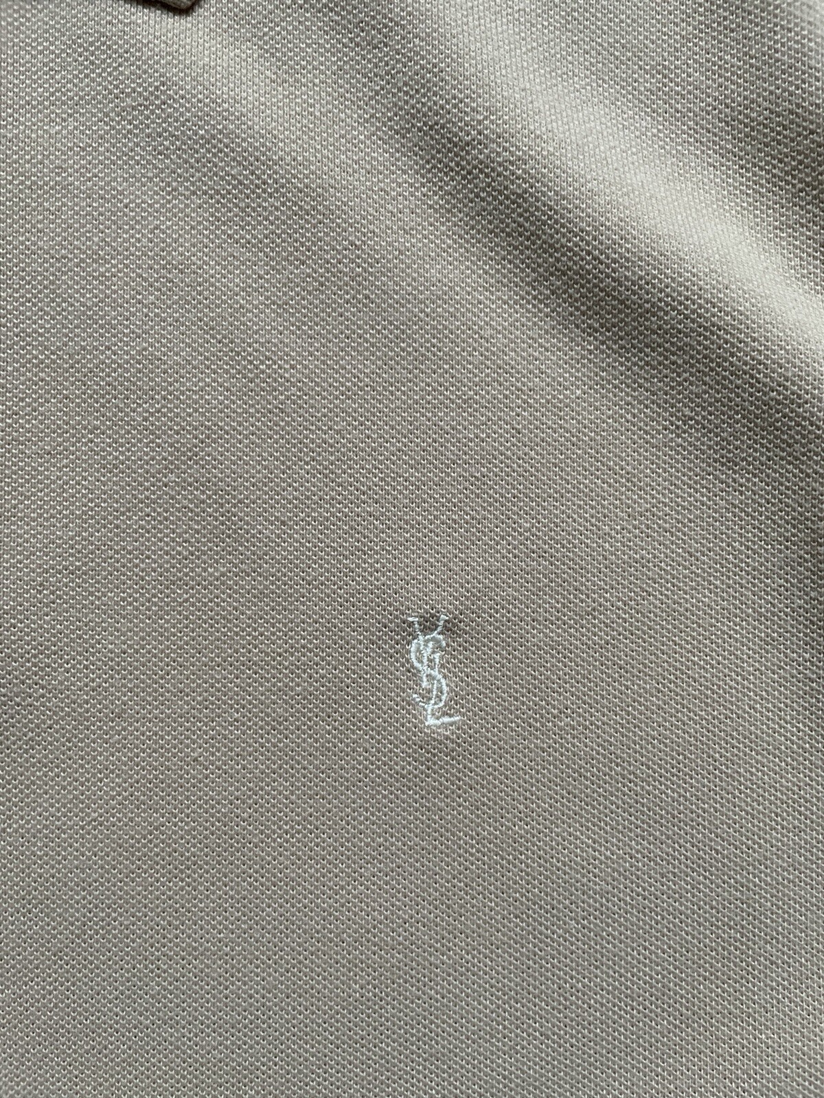 Polo uomo vintage Yves Saint Laurent beige logo YSL taglia L