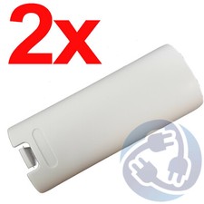 LOT 2x Replacement Battery Cover Shell Case Clip for Wii Remote Controller White