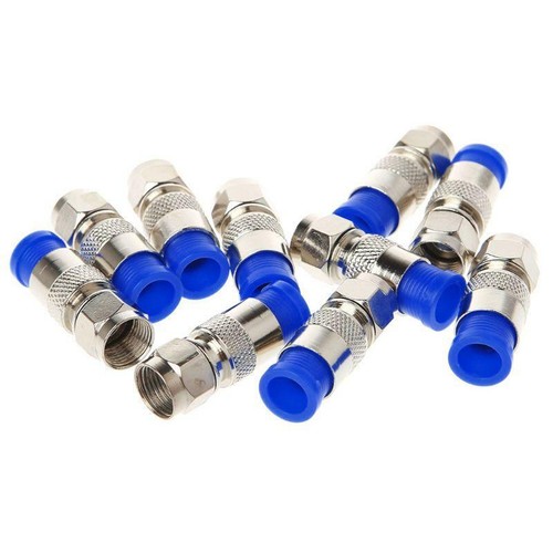 10Pcs RG6 RG59 F Compression Connectors Coaxial Coax Cable Fitting Tools O-Ring - Picture 5 of 8