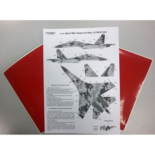 Foxbot FM 72-004 Scale 1:72 Masks Digital Camouflage Su-27UB Ukrainische Luftwaffe - Bild 19 von 24