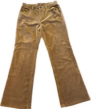 Vintage 90  s Y2k Ralph Lauren Gold Velvet Velour Pants Jeans Bootcut 10 Amber