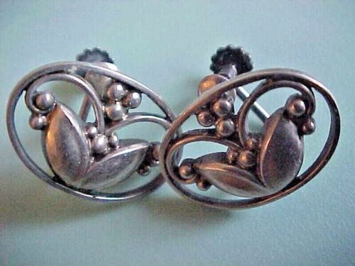 Rare Jensen Denmark Sterling Silver 51 Earrings - Picture 2 of 3