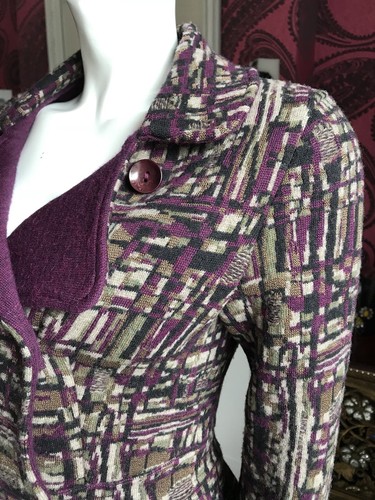 Catherine Andre MAP Multi Wool & Alpaca Mix Knit Jacket Size M - Picture 4 of 12