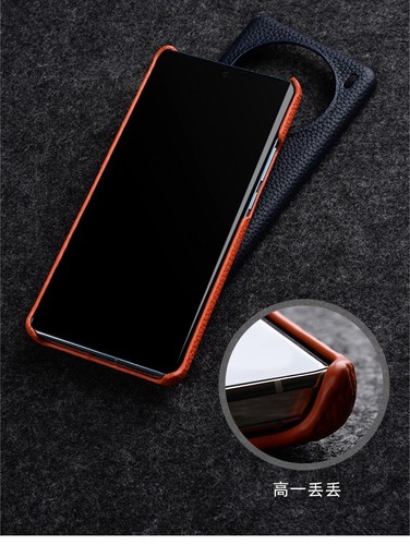 Full Grain Genuine Leather Slim Shockproof Case Back Cover f Vivo X200 Ultra/Pro - Picture 8 of 25