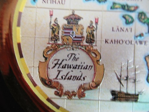 Hawaiian Islands dekorativer Teller 1678 Goldrand Hawaii Souviner Durchmesser 6" - Bild 5 von 5