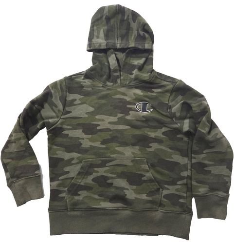 Champion Green Camp Hoodie w/Front Pocket & Logo Boy Size S-7/8 - Picture 1 of 3