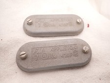 Set of 2 Appleton 470F, Conduit Outlet Body Cover, 1 1/4 Fm 7 Cover Assembly