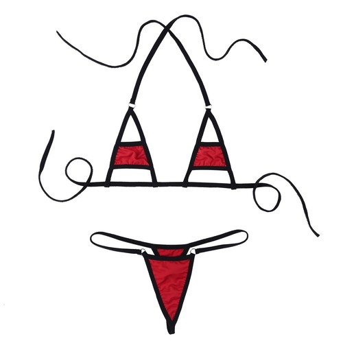 Women Mini Micro Swimsuits Bottom Lace Up Bra Bikini G String Bottom Lingerie - Picture 42 of 195