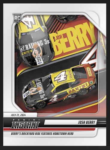2024 PANINI INSTANT NASCAR ⭐ JOSH BERRY - CLARK ⭐ STEWART HAAS ☄️ N. 1 - Afbeelding 1 van 2