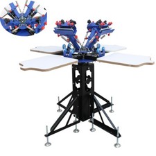 TECHTONGDA Micro-adjust 4 Color 4 Station Screen Press Printer w/ 18*22in Pallet